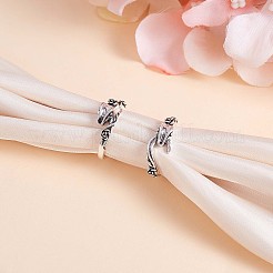 2Pcs 2 Style Alloy Snake with Rose Open Cuff Rings Set&nbsp;JR932A