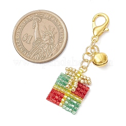 Christmas Gift Handmade Glass Seed Beads Pendant Decoraitons&nbsp;HJEW-MZ00350-04