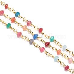 Handmade Natural Dyed Jade Beaded Chains&nbsp;CHC-F007-08