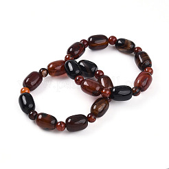 Natural Agate BeadStretch Bracelets&nbsp;G-P570-01L