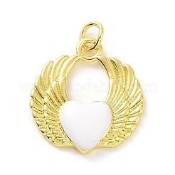 Rack Plating Brass Enamel Pendants&nbsp;KK-C008-14G