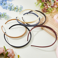 6Pcs 6 Colors Plastic Hair Band Findings&nbsp;FIND-DC0008-40