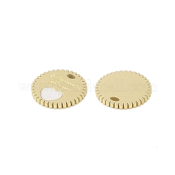 Natural Shell Charms&nbsp;STAS-P366-26G