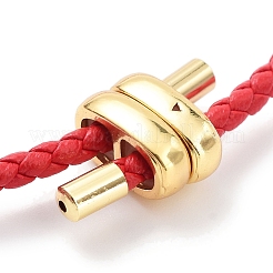 Braided Round Imitation Leather Bracelets Making&nbsp;BJEW-H610-03G-07