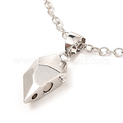 Rack Plating Alloy Heart Pendant Necklaces Sets&nbsp;NJEW-B081-08C