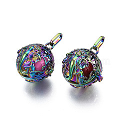 Rack Plating Brass Locket Pendants&nbsp;KK-S319-23