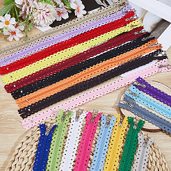 20Pcs 20 Colors Nylon Zipper with Metal Star Zipper Sliders&nbsp;DIY-CY0003-50