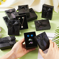 Rectangle Paper Jewelry Gift Boxes with Bowknot&nbsp;CON-TAC0010-89D