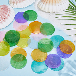 80Pcs 8 Colors Natural Capiz Shell Connector Charms&nbsp;SHEL-CY0001-01
