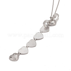 Alloy Multi Picture Photo Heart Locket Pendant Necklace for Women&nbsp;NJEW-M191-02P