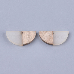 Resin & Wood Semi Circle Pendants&nbsp;LS-RESI-S358-54F