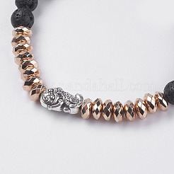 Synthetic Hematite Stretch Bracelets&nbsp;BJEW-I241-20B