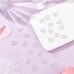 120Pcs Valentine's Day 304 Stainless Steel Linking Rings&nbsp;STAS-ME0002-23