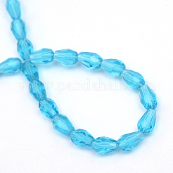 Transparent Glass Bead Strands&nbsp;X-GLAA-R168-8x11-01C