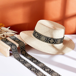 10 Yards Ethnic Style Polyester Ribbon&nbsp;OCOR-WH0082-29A