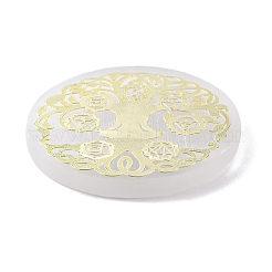 Flat Round Natural Selenite Slice Coasters&nbsp;DJEW-C015-02H