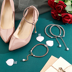 2Bags 2 Colors Rhinestone Anti-Loose High Heel Shoelaces&nbsp;DIY-PH0038-58