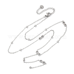 304 Stainless Steel Infinity Y Necklaces&nbsp;NJEW-R026-21P
