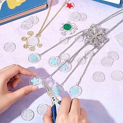 30Pcs Transparent Glass Mosaic Tiles&nbsp;DIY-OC0009-39A