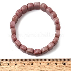 Natural Rhodonite Beaded Stretch Bracelets for Women Men&nbsp;BJEW-D461-02B