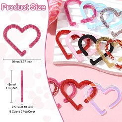 18Pcs 9 Colors Acrylic Wine Glass Charms&nbsp;AJEW-CJ0001-70