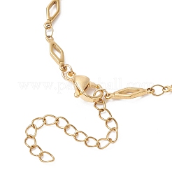 4MM 304 Stainless Steel Rhombus Link Chain Bracelet Making&nbsp;AJEW-JB01428