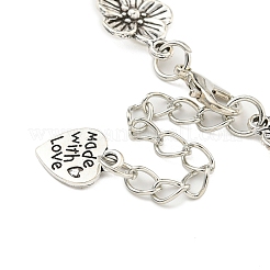 Antique Silver Plated Alloy Link Chain Bracelet Making&nbsp;MAK-K023-02F-AS