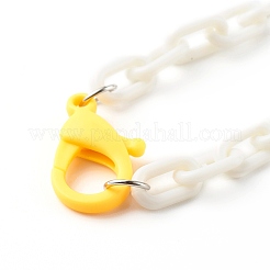 Personalized ABS Plastic Cable Chain Necklaces&nbsp;NJEW-JN03479