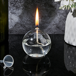 Transparent Glass Candle Holders with Candle Wick&nbsp;DIY-WH0308-997A