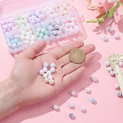 250Pcs 10 Colors Iridescent Plating Acrylic Beads&nbsp;MACR-CJ0001-66-1