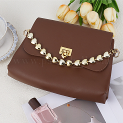 1Pc CCB Plastic Heart Beaded Bag Handles with Clasps&nbsp;AJEW-CL0005-66
