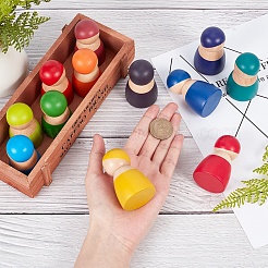 Rainbow Wooden Peg Dolls&nbsp;WOOD-WH0098-53