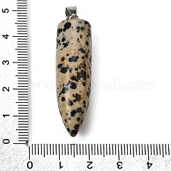 Natural Dalmatian Jasper Pointed Pendants&nbsp;G-F820-12K