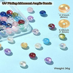 UV Plating Iridescent Acrylic Beads&nbsp;MACR-CJ0001-75