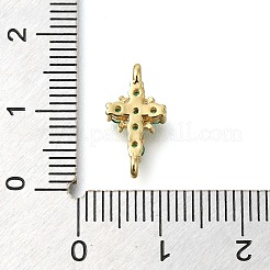 Brass Pave Cubic Zirconia Connector Charms&nbsp;KK-M101-03B-G01