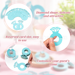 Paper Diamond Ring Wine Glass Charms Tags&nbsp;AJEW-WH0001-71D