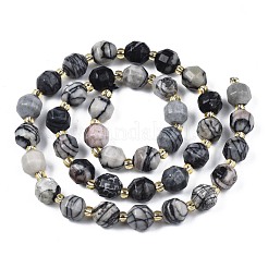 Natural Netstone Beads Strands&nbsp;G-N326-100-10