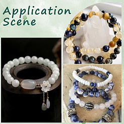2 Strands Natural White Jade Round Beads Strands&nbsp;G-SP0001-25