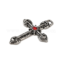 Alloy with Ruby Rhinestone Big Pendants&nbsp;FIND-G067-15D-AS
