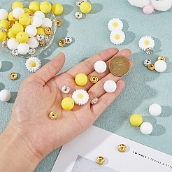 DIY Round & Daisy Silicone Beads Jewelry Making Finding Kit&nbsp;DIY-DC0002-96