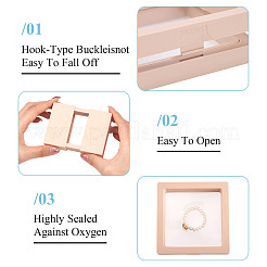 3 Bags 3 Styles Square Transparent PE Thin Film Suspension Jewelry Display Box&nbsp;CON-TA0001-38D