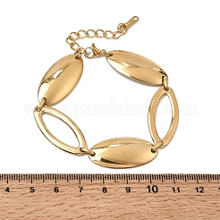 304 Stainless Steel Hollow Oval Link Chain Bracelets&nbsp;SA-CBAF6AD-06G