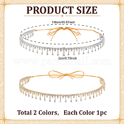 2Pcs Iron Rhinestone Cup Chain Hat Band&nbsp;HJEW-ME00028