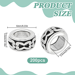 200Pcs Tibetan Style Alloy Beads&nbsp;TIBEB-HY0001-24