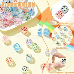 UV Plating Transparent Acrylic Beads&nbsp;MACR-CJC0004-32-1