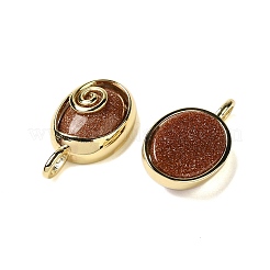 Synthetic Goldstone Oval Pendants&nbsp;G-K371-01G-06