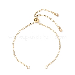 Adjustable Brass Paperclip Chain Slider Bracelet Making&nbsp;BJEW-JB01381