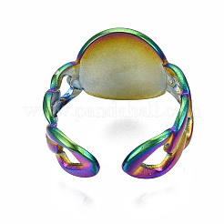 Oval with Jesus Cuff Rings&nbsp;RJEW-N038-013