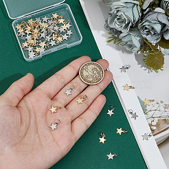 60Pcs 2 Colors 304 Stainless Steel Charms&nbsp;PALLOY-ME00007