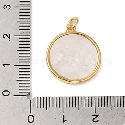 Rack Plating Brass & Cubic Zirconia Shell Pendants&nbsp;KK-S372-20G